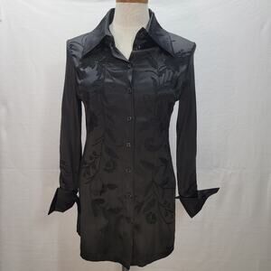ROCCOBAROCCO FASHIONS EMBROIDERED, BLACK, SIZE 8 *